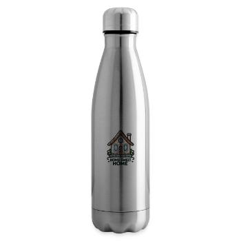Home Sweet Home - House Illustration - Insulated Water Bottle - silver - Right