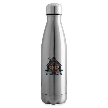 Home Sweet Home - House Illustration - Insulated Water Bottle - silver - Right