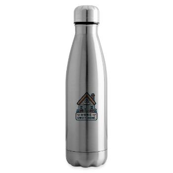 Home Sweet Home - House Illustration - Insulated Water Bottle - silver - Right