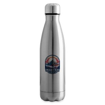 Mountain High - Berg Illustration - Insulated Water Bottle - silver - Right
