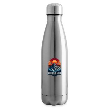 Mountain High - Berg Illustration - Insulated Water Bottle - silver - Right