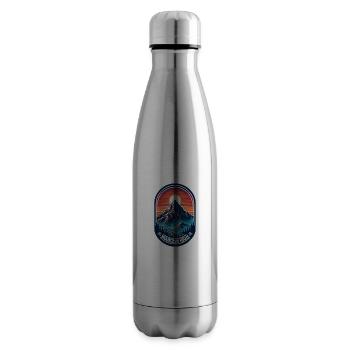Mountain High - Berg Illustration - Insulated Water Bottle - silver - Right