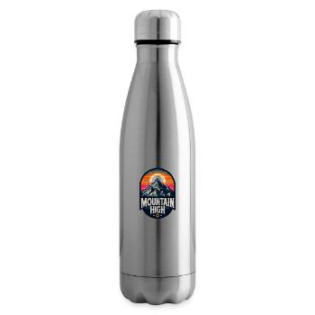 Mountain High - Berg Illustration - Insulated Water Bottle - silver - Right
