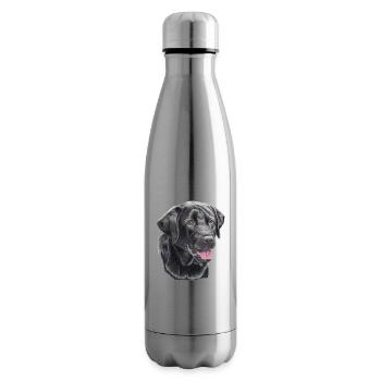 labrador retriever black P - Insulated Water Bottle - silver - Right