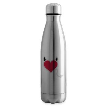 Teufel Teufelchen Herz - Isolierflasche - Lightsilver - Rechts
