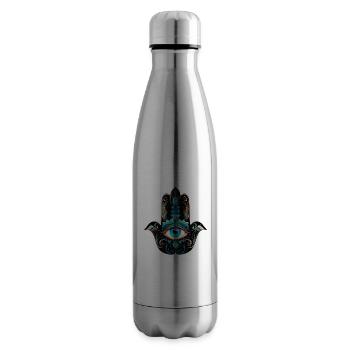 Hamsa Hand, Allsehendes Auge, Nazar, Schutzsymbol - Isolierflasche - Lightsilver - Rechts