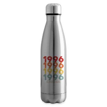 1996 Anniversaire dans le style vintage classique 1996 - Bouteille isotherme - argent clair - Droite