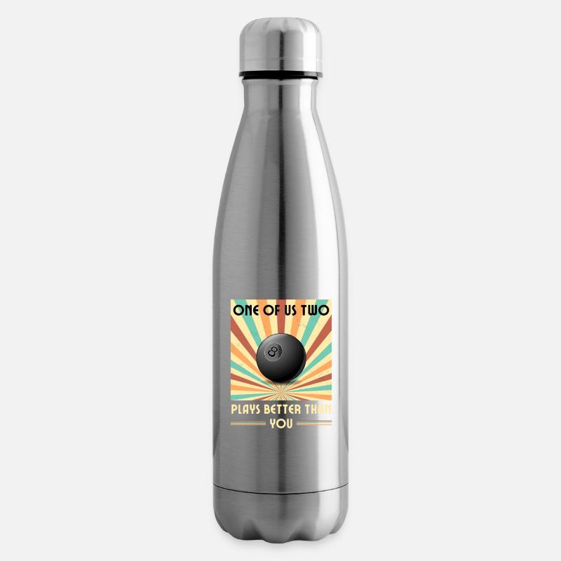 Einer von uns beiden spielt besser als du Billard - Isolierflasche - Lightsilver