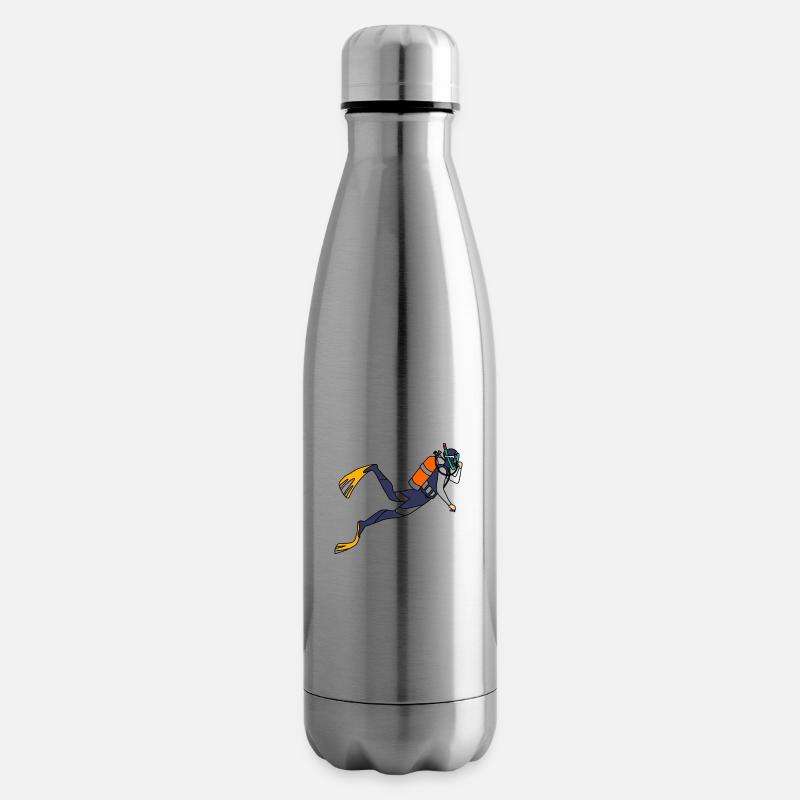 Les plongeurs - Bouteille isotherme - argent clair