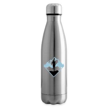 Trail running, runner, running - Insulated Water Bottle - silver - Right