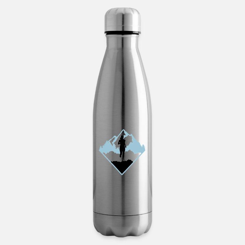 Trail Running, Läuferin, laufen - Isolierflasche - Lightsilver