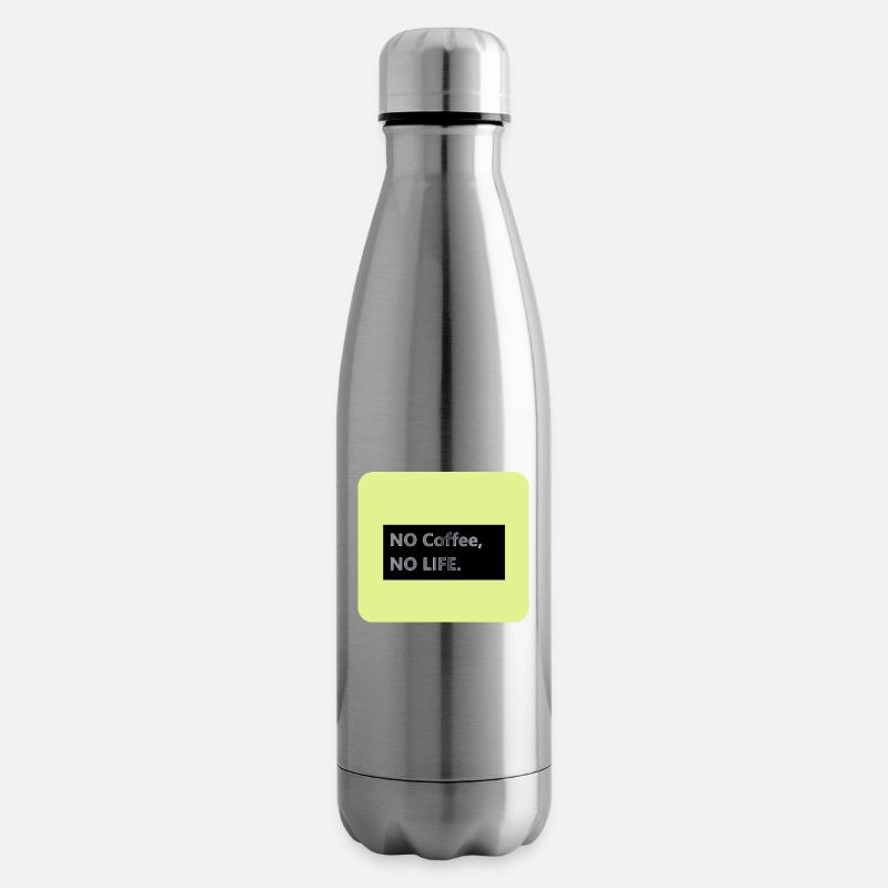 Pas de café pas de vie - Bouteille isotherme - argent clair
