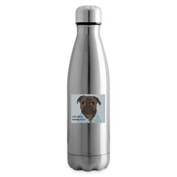 DOG - le meilleur thérapeute - Bouteille isotherme - argent clair - Droite