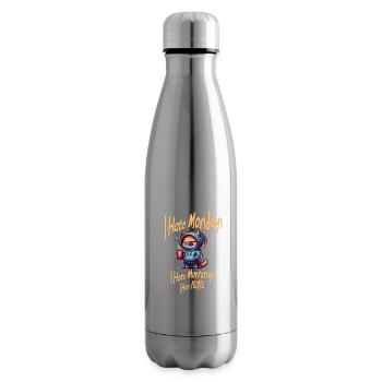 I hate Mondays - Insulated Water Bottle - silver - Right