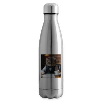 Cat Business - Insulated Water Bottle - silver - Right