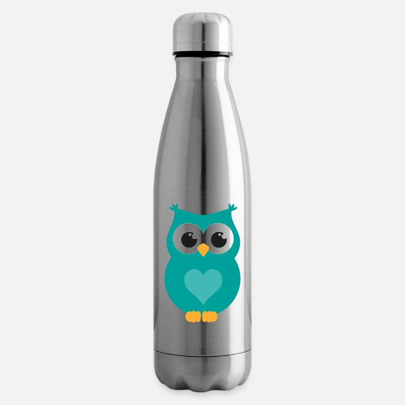 Eule - Isolierflasche - Lightsilver