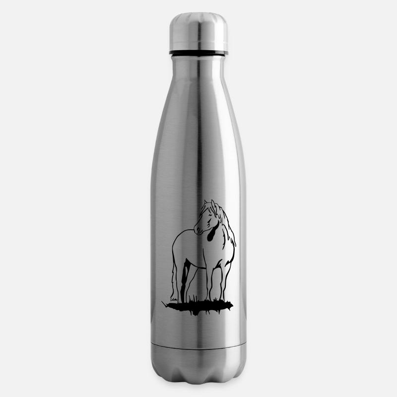Haflinger Pony - Isolierflasche - Lightsilver