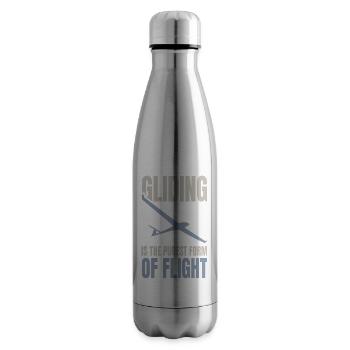 Les voiliers | Cadeau de vol à voile des pilotes - Bouteille isotherme - argent clair - Droite