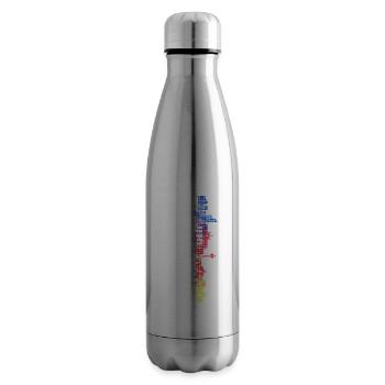 Berlin Germany City Skyline Pixel Colorful - Insulated Water Bottle - silver - Right