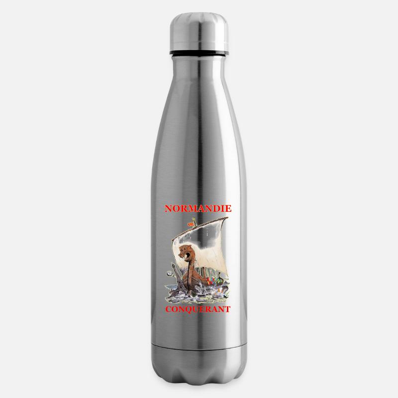 NORMANDIE CONQUERANT création Louis RUNEMBERG © - Bouteille isotherme - argent clair