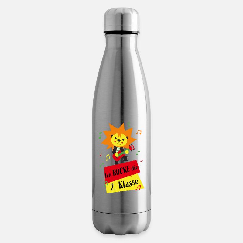 Ich rocke die 2. Klasse - Grundschule Klasse 2 - Isolierflasche - Lightsilver