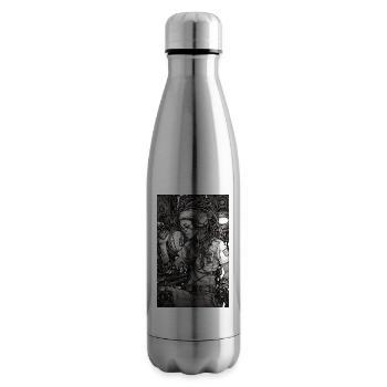 Tech-Mädchen, schwarz und weiß, , Digital - Isolierflasche - Lightsilver - Rechts