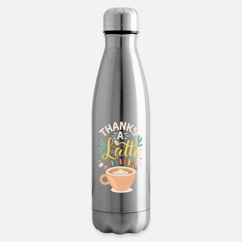 Merci A Latte - Bouteille isotherme - argent clair