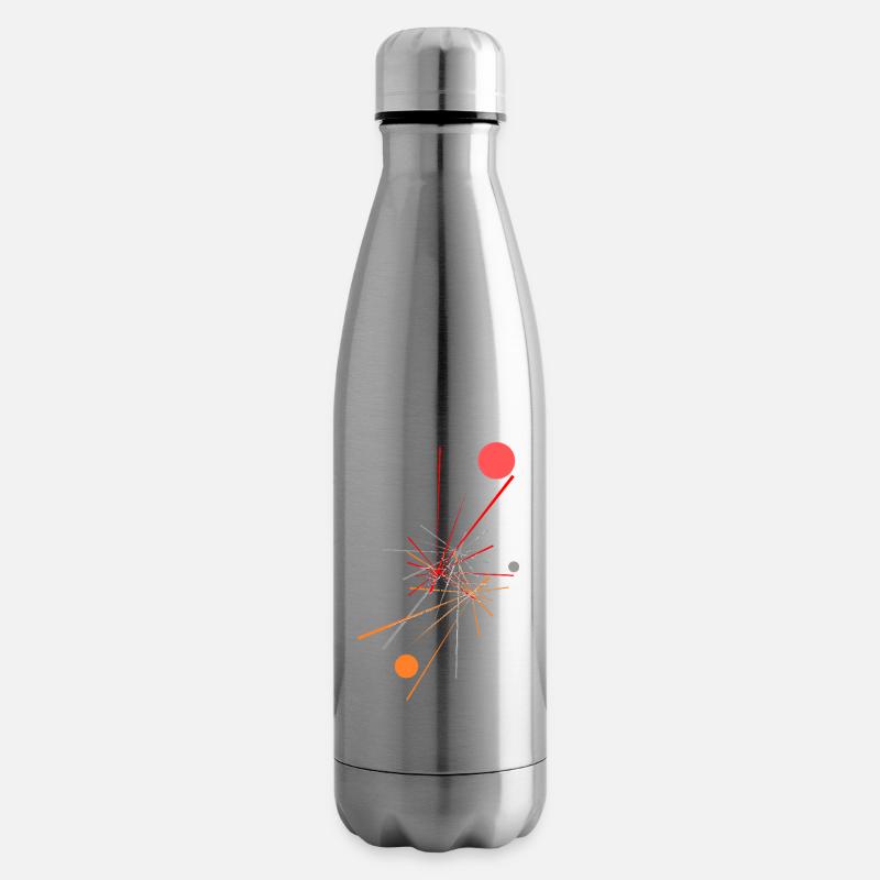 Multicolored Abstract Shards - Insulated Water Bottle - silver