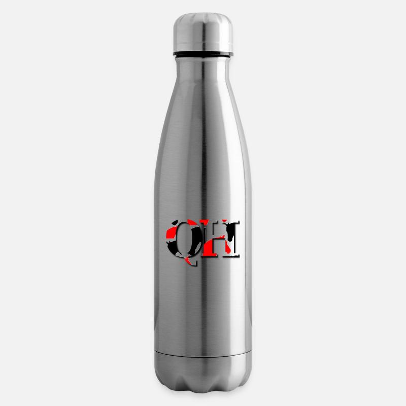 QH weiss rot schwarz - Isolierflasche - Lightsilver