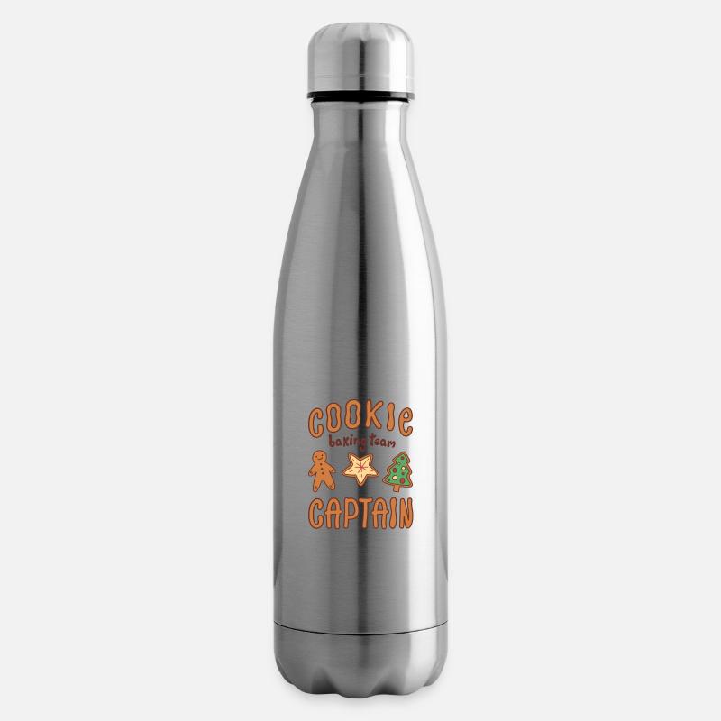 Capitaine de l’équipe de cuisson de biscuits Cookie - Bouteille isotherme - argent clair