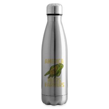 Amerika braucht Landwirte - Isolierflasche - Lightsilver - Rechts