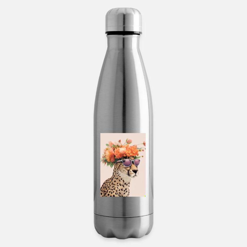 Blumenmode Löwe - Isolierflasche - Lightsilver