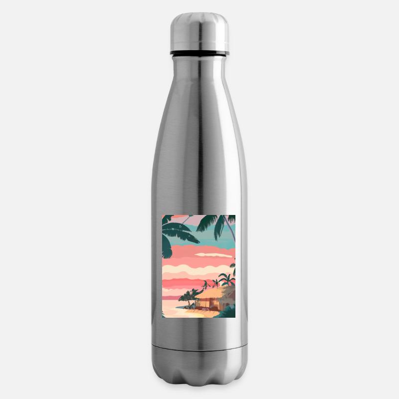 Hawaii Malerei - Isolierflasche - Lightsilver