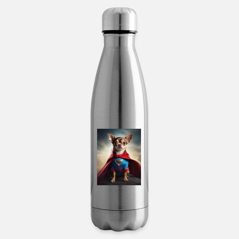 Chihuahua Superheld - Isolierflasche - Lightsilver