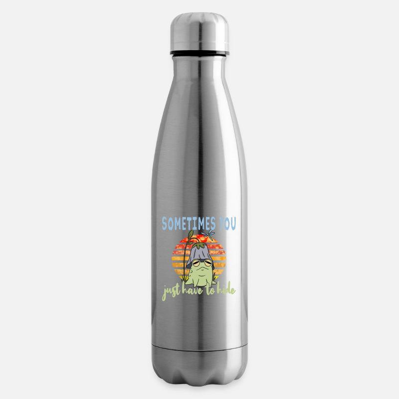 Depressionen Depression Frosch - Isolierflasche - Lightsilver