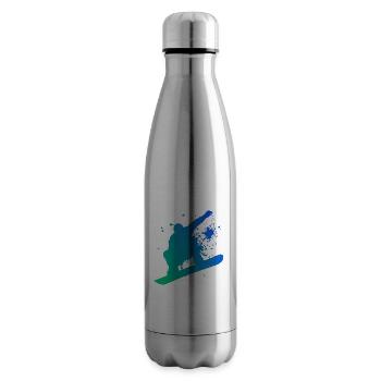 Snowboarder Wintersport Snowboarding Snowboard - Isolierflasche - Lightsilver - Rechts