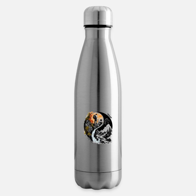 Ying Yang Nature Randonnée - Bouteille isotherme - argent clair