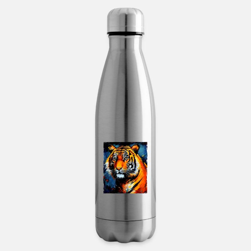 Tiger Portrait - Isolierflasche - Lightsilver