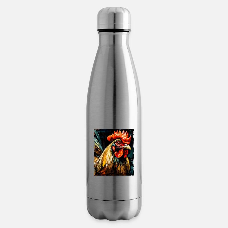 Hahn Portrait - Isolierflasche - Lightsilver