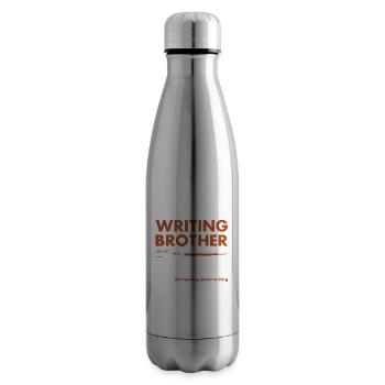 Writer Brother Definition Writing - Insulated Water Bottle - silver - Right