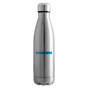 Ice Blue Gradient Bars - Insulated Water Bottle - silver - Right