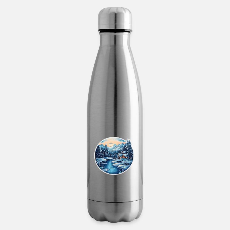 Hiver - Bouteille isotherme - argent clair