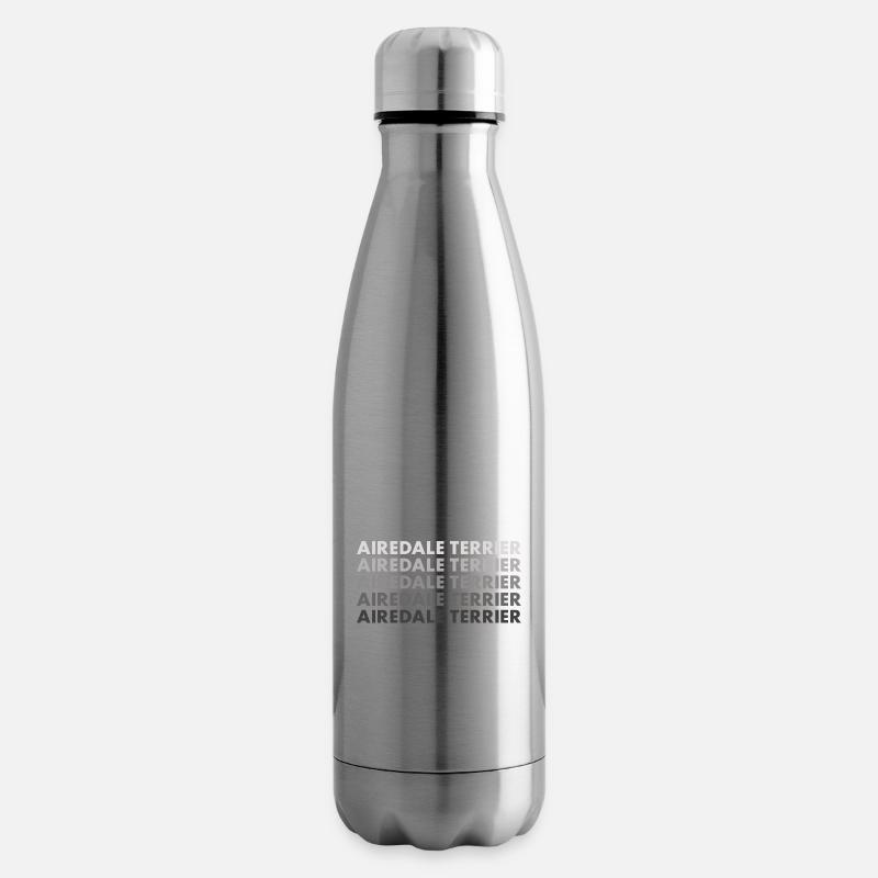 Airedale Terrier - Isolierflasche - Lightsilver