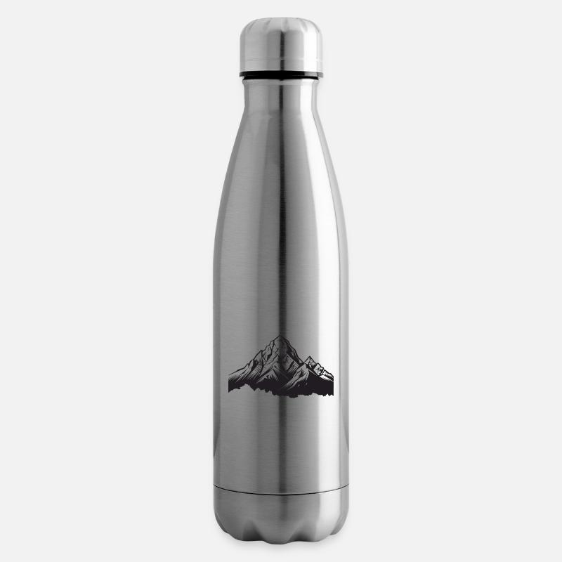 Mountains Grafik - Isolierflasche - Lightsilver