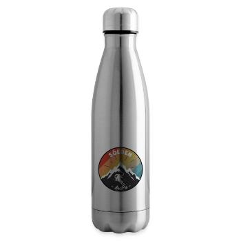 Skiing In Sölden - Austria - Insulated Water Bottle - silver - Right