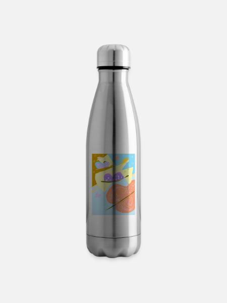 Schmetterlinge und Engel - Isolierflasche - Lightsilver