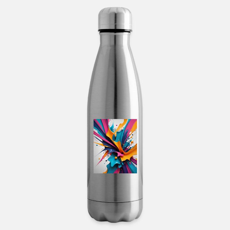Farbklecks - Isolierflasche - Lightsilver