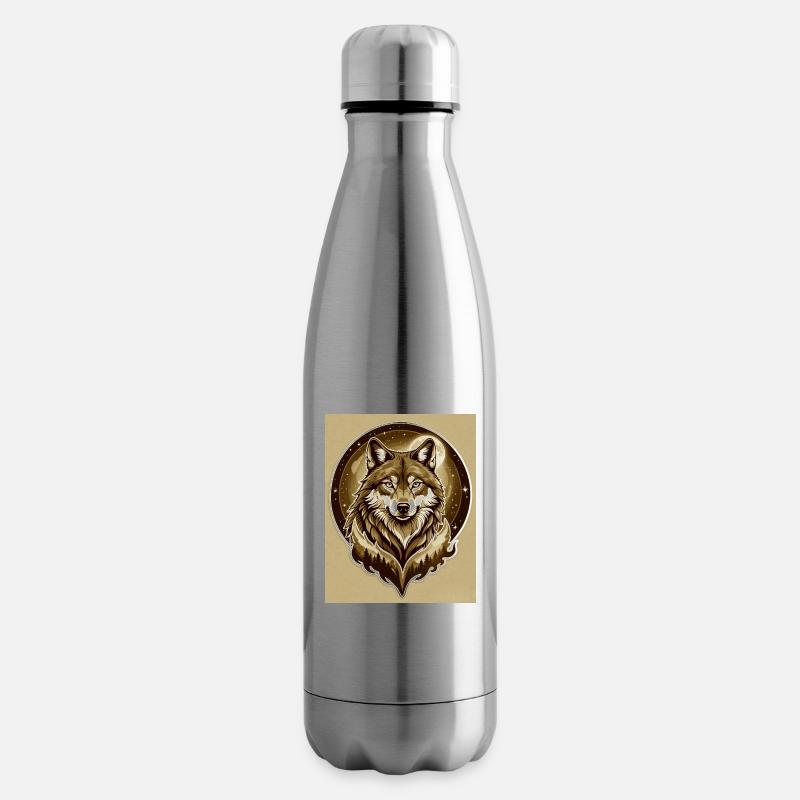 Loup - Bouteille isotherme - argent clair