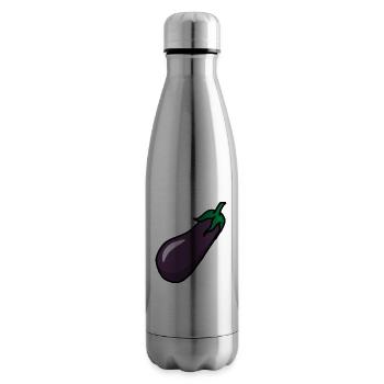 Eggplant Aubergine melanzane - Bouteille isotherme - argent clair - Droite