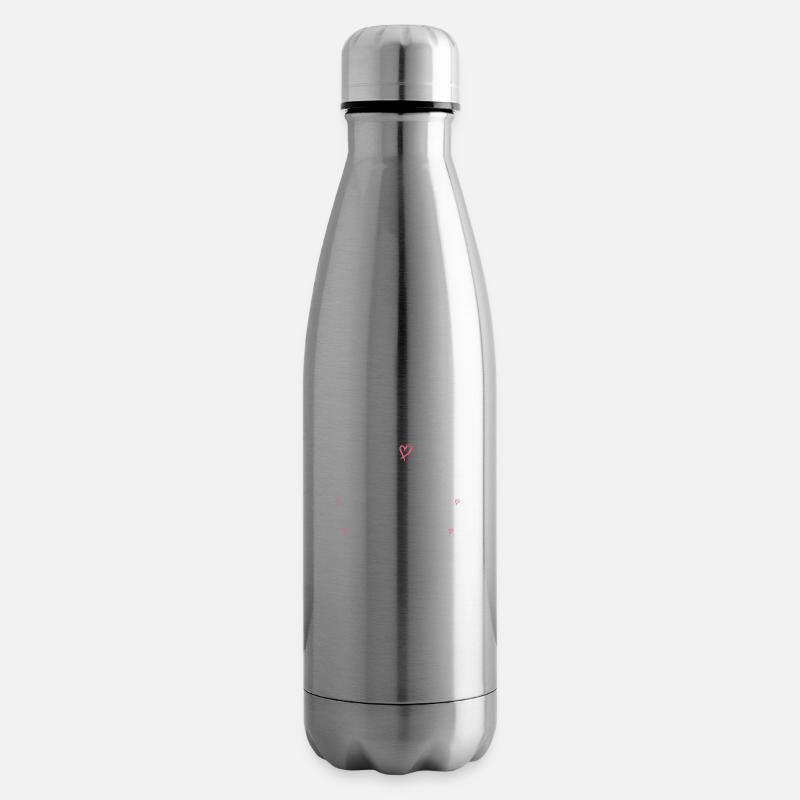Née pour monter à cheval obligée d'aller à l'école - Bouteille isotherme - argent clair